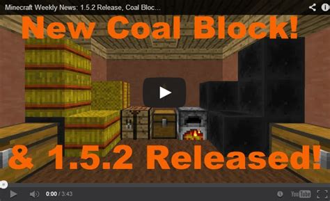 Minecraft Weekly News: 1.5.2 Release, Coal Block, & Realms Interview ...