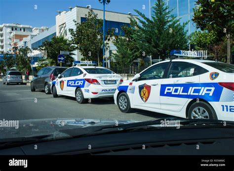 police car, Albania. September 7, 2018. (CTK Photo/Libor Sojka Stock Photo - Alamy