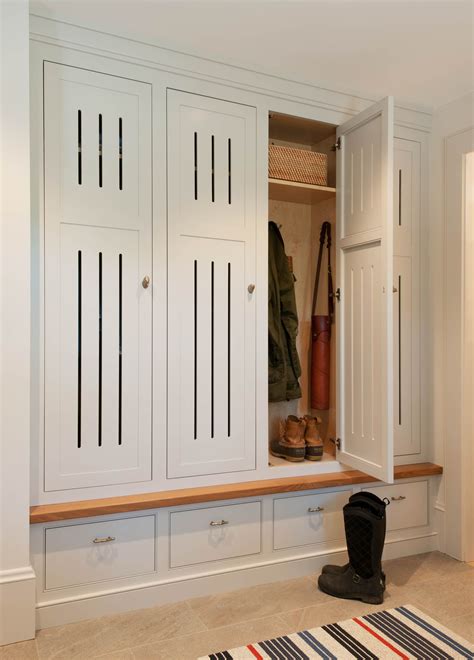 Custom Mudrooms doors for ventilation, drawers for your hats, gloves ...