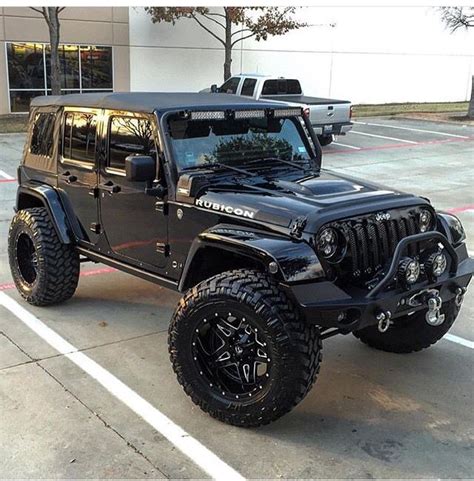 BLACK ON BLACK 4 INCH LIFT RUBICON | Black jeep wrangler unlimited ...