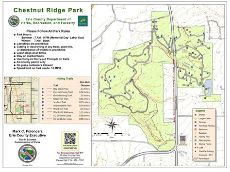 Chestnut Ridge Park Map | Erie County Parks, Recreation and Forestry Erie County, County Park ...