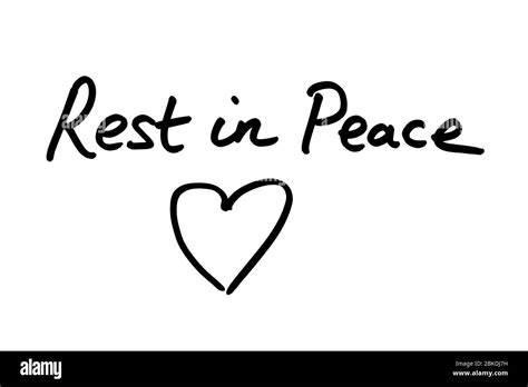 Rest in Peace handwritten on a white background Stock Photo - Alamy