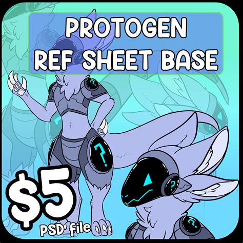 [BASE] Protogen Ref Sheet — Art by Neffertity