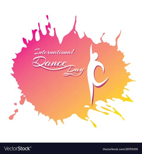 International dance day poster design Royalty Free Vector