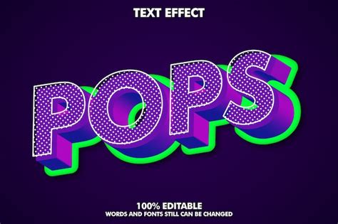 Free Vector | 3D pop art text effect with rich texture