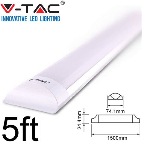 5ft V-TAC 50W LED Batten Tube Light Slim Fitting White 6400K 669 VT-8- — Masterlec