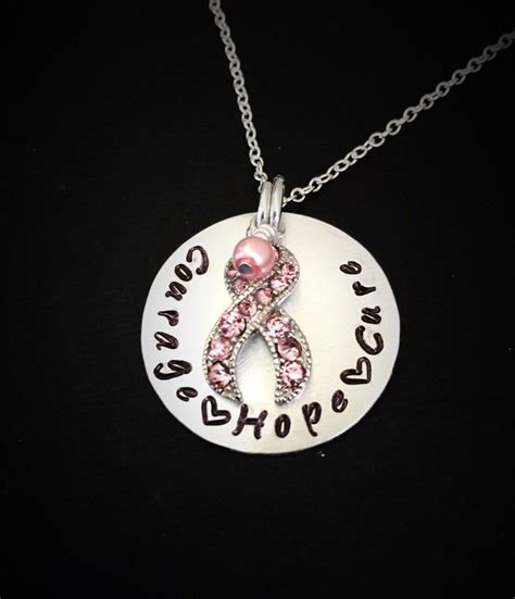 Breast Cancer Jewelry-Cancer Awareness Necklace-Survivor | Etsy