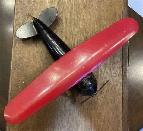 WYANDOTTE ANTIQUE TOY PLANE DETROIT LOCKHEED VEGA PRESSED STEEL AIRPLANE -1930's $75.00 - PicClick