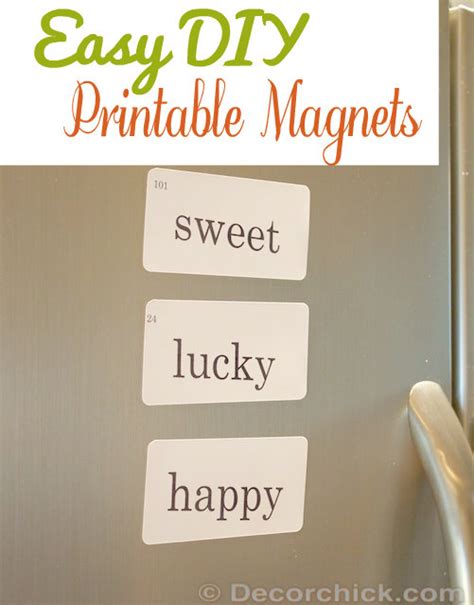 Easy DIY Printable Magnets - Decorchick!