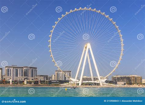 Ferris Wheel on Dubai Marina Beach Editorial Stock Photo - Image of emirates, east: 215908843