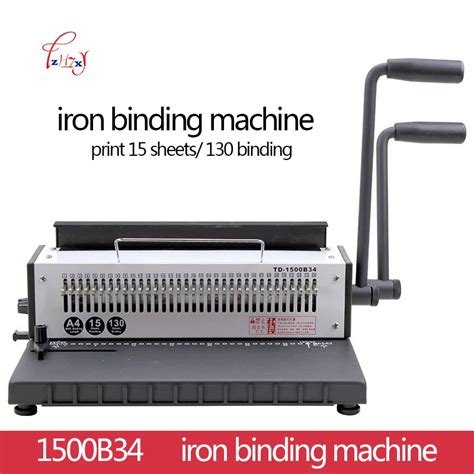 Manual 130 Sheets Wire binding machine 34 Holes Metal Spiral Wire Spool Binding Machine A4 ...