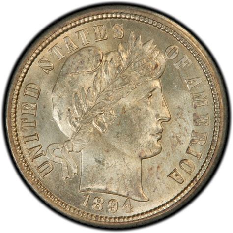 1894 Barber Dime Values and Prices - Past Sales | CoinValues.com