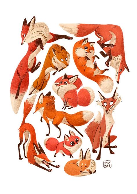 Various Foxes on Behance | Illustration character design, Animal ...