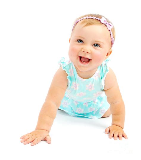 Adorable Little Baby Girl Laughing Photograph by Anna Om