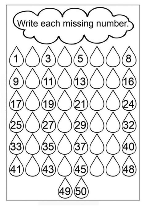 Free & Fun Missing Number Worksheets - Tulamama