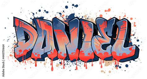 Graffiti styled Name Design - Daniel Cool legible graffiti art Stock ...