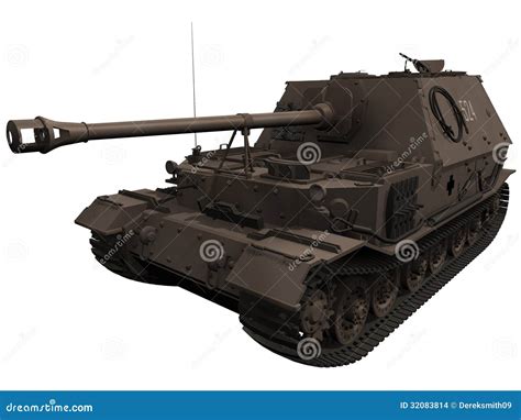 3d Rendering of a World War 2 Era Elefant Tank Stock Illustration - Illustration of tiger ...