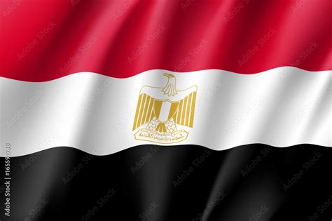 Egypt flag. National patriotic symbol in official country colors. Illustration of Africa state ...