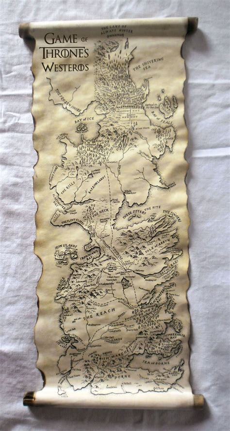 Game Of Thrones Map Poster