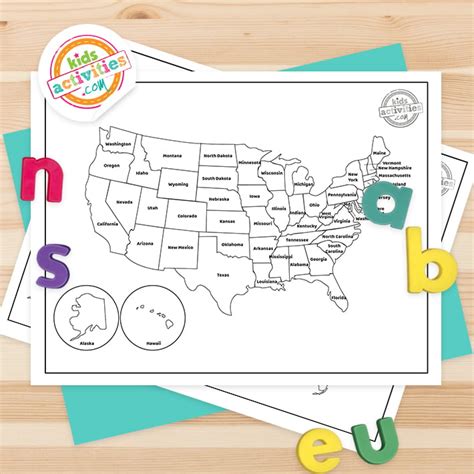 Blank United States Map Coloring Pages You Can Print | Kids Activities Blog