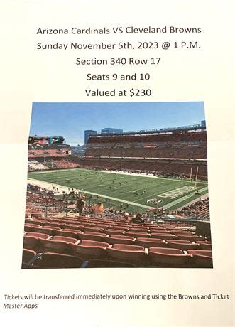 Great Finds Online Auctions - Two Cleveland Browns Tickets