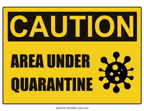 Printable Quarantine Signage