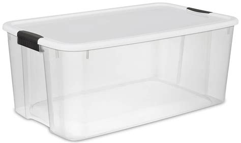 Sterilite 116 and 70 Quart Clear Ultra Plastic Storage Tote Container ...