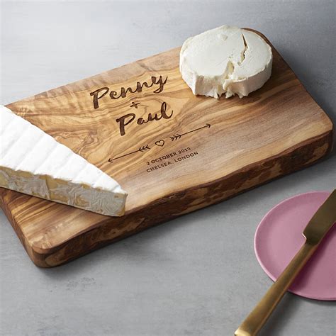 personalised wedding cheese board by the rustic dish | notonthehighstreet.com