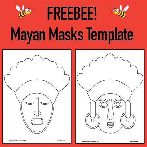 Mayan Masks Template | Mayan mask, Mask template, Mayan