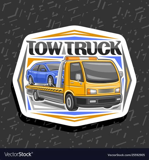 Logo for tow truck Royalty Free Vector Image - VectorStock