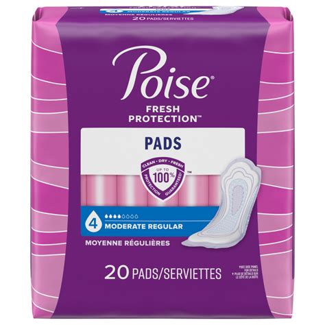 Save on Poise Incontinence Pads Moderate Absorbency Regular Length Order Online Delivery | Food Lion
