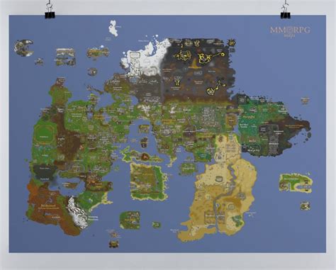 Runescape Classic World Map Art Print Old School RS Map with | Etsy