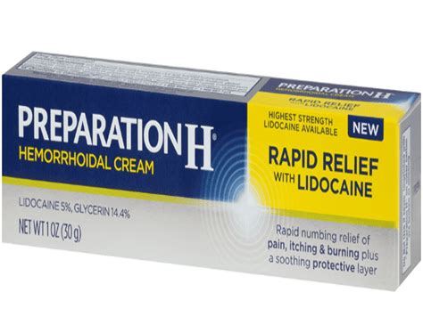 Preparation H Rapid Relief with Lidocaine Hemorrhoid Symptom Treatment Cream, Numbing Relief for ...