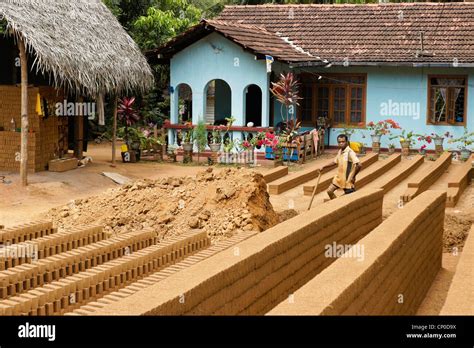 Man making mud bricks, Sri Lanka Stock Photo - Alamy