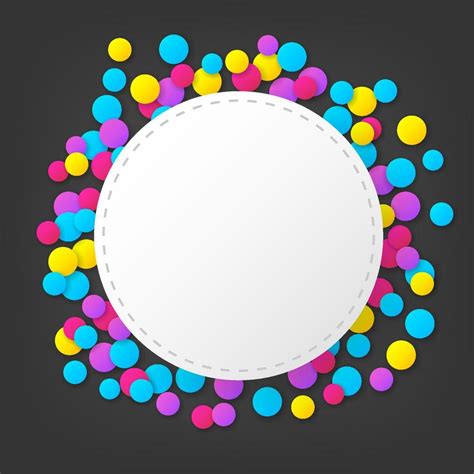 Round stitched colorful celebration background with confetti, Vector Illustration 20823982 ...