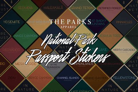 The Parks National Park Passport Stickers