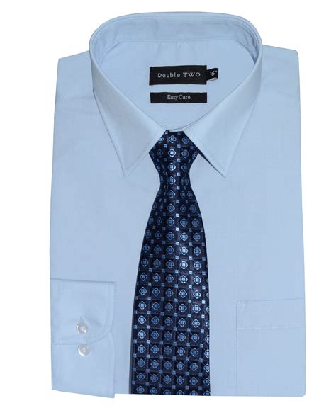 Double TWO | Blue Formal Shirt and Tie Set