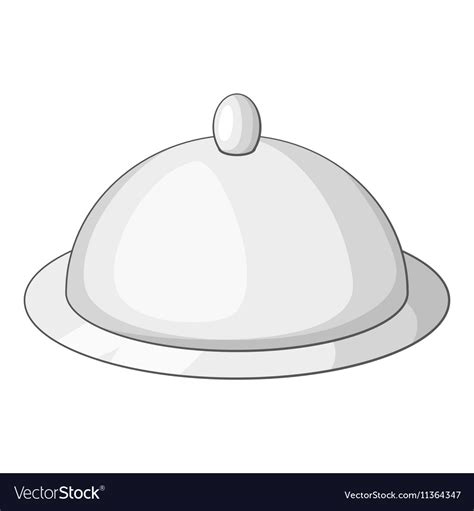 Dish icon cartoon style Royalty Free Vector Image