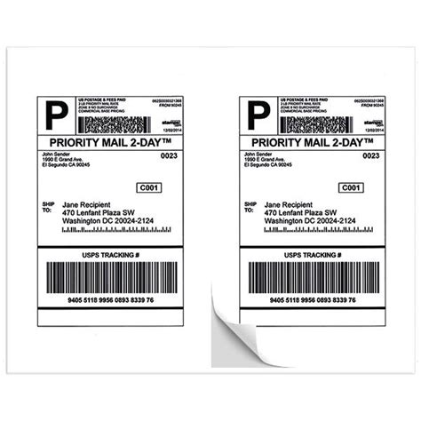 5 1/2" x 8 1/2" Shipping Labels – Stamps.com Supplies Store