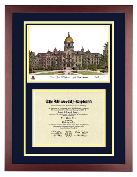 University of Notre Dame – Fighting Irish - Diploma Artworks