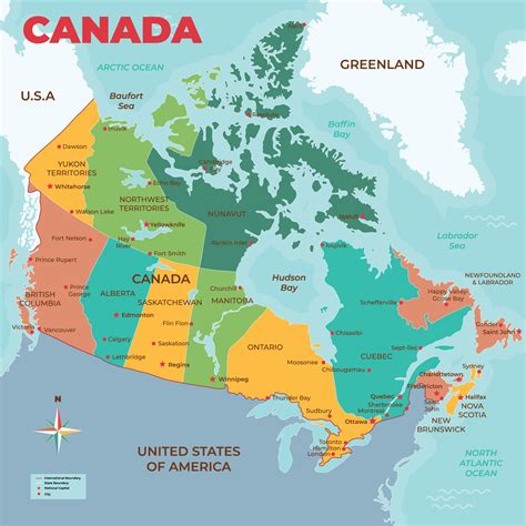Detailed Canada Map States and Union Teritories 21613541 Vector Art at Vecteezy