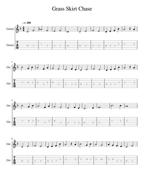 Grass Skirt Chase Sheet music for Guitar (Solo) | Musescore.com