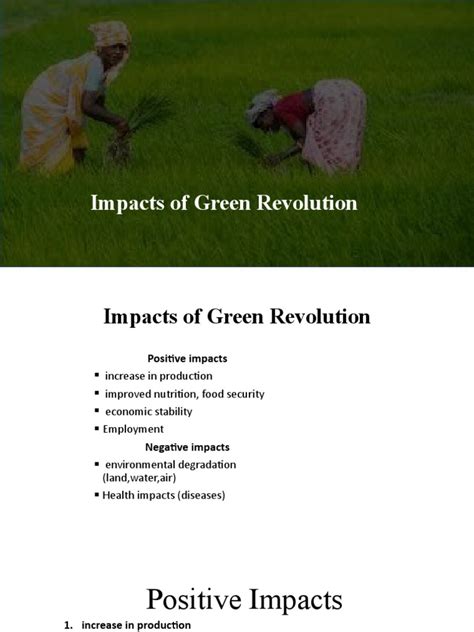 Impacts of Green Revolution | PDF