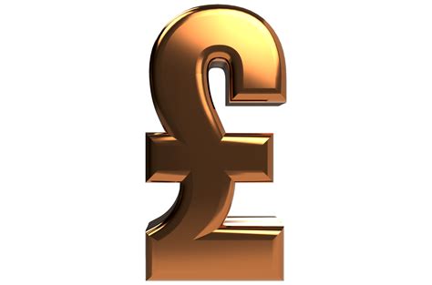 Golden British Pound Symbol 3D Render PNG 13775679 PNG