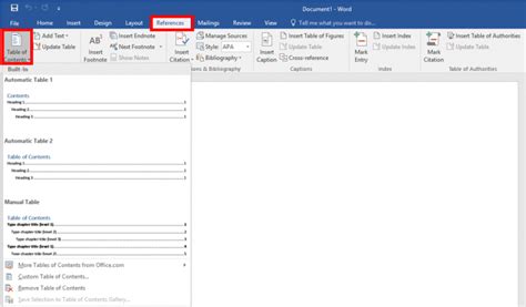 Create a Table of Contents in Word | Technology Support Services