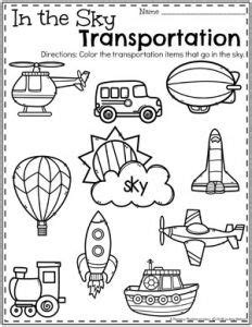 Transportation Worksheets - Planning Playtime | Transportation preschool activities, Preschool ...