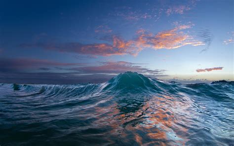 Ocean, sunset, sea wave, water wallpaper | nature and landscape ...