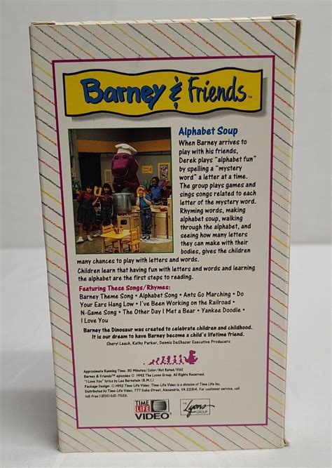 Barney And Friends Alphabet Soup VHS Tape 1992 | eBay