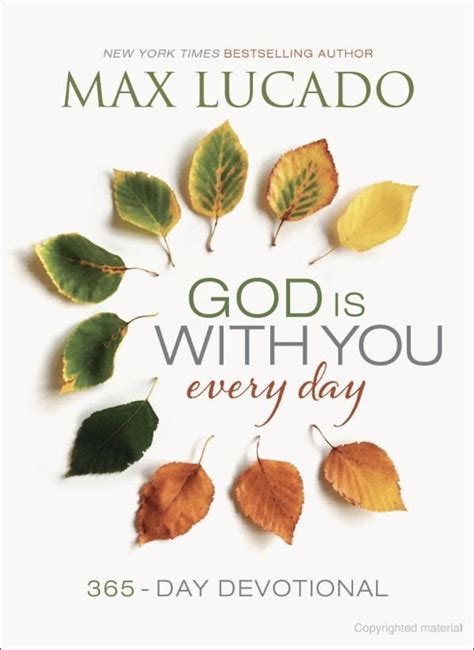 "God Is With You Every Day" ~ by Max Lucado in 2020 | Max lucado, Max lucado books, Devotions