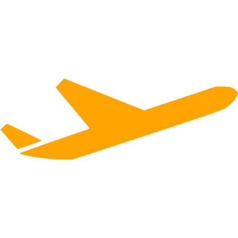 Orange airplane 57 icon - Free orange airplane icons